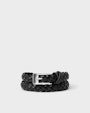 Nibe braided leather belt Black Saddler