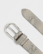 Sigrid structured leather belt Grey Saddler