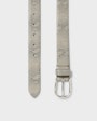Sigrid structured leather belt Grey Saddler