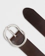 Andrea leather belt Dark brown Saddler