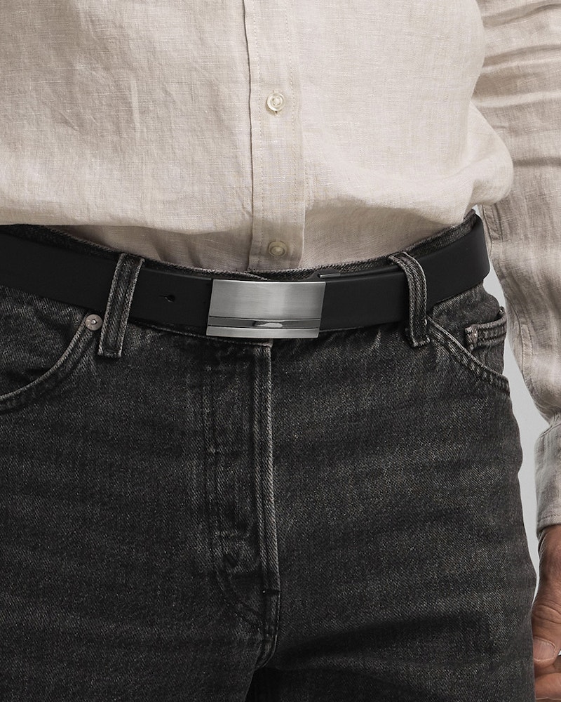 HUGO Gellot Leather Belt Black