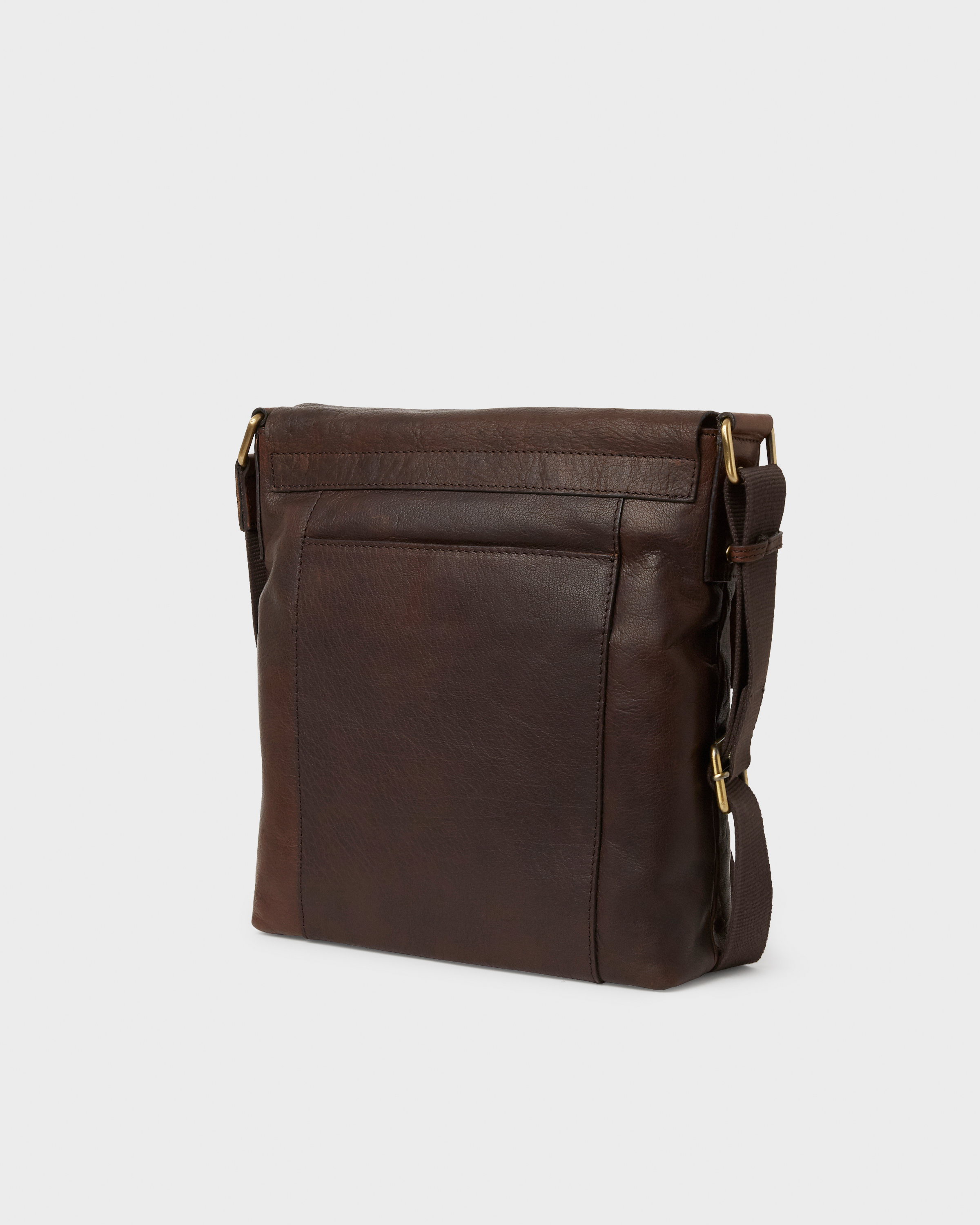 dark brown messenger bag
