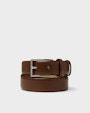 Palm leather belt Dark brown Saddler