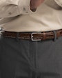Joar braided leather belt Brown Saddler
