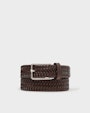 Joar braided leather belt Brown Saddler