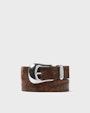 Abigail structured leather belt Brown Saddler