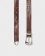 Abigail structured leather belt Brown Saddler