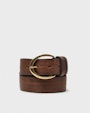 Sabine leather belt Dark brown Saddler