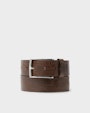 Borgholm leather belt Dark brown Saddler