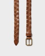 Fagerstad braided leather belt Brown Saddler