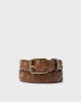 Fagerstad braided leather belt Brown Saddler