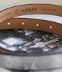 Hudiksvall structured leather belt Grey Saddler