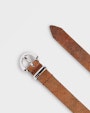 Hudiksvall structured leather belt Light brown Saddler