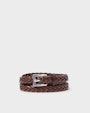 Kalmar braided  belt Dark brown Saddler