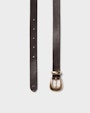 Cordelia leather belt Dark brown Saddler