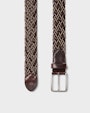 Deimos braided leather belt Dark brown Saddler