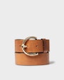 Halimede leather belt Light brown Saddler