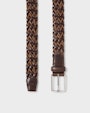 Santiago braided leather belt Dark brown Saddler