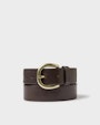 Ceara leather belt Dark brown Saddler