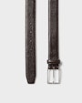 Mendoza structured leather belt Dark brown Saddler