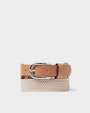 Formosa leather/textile belt Beige Saddler