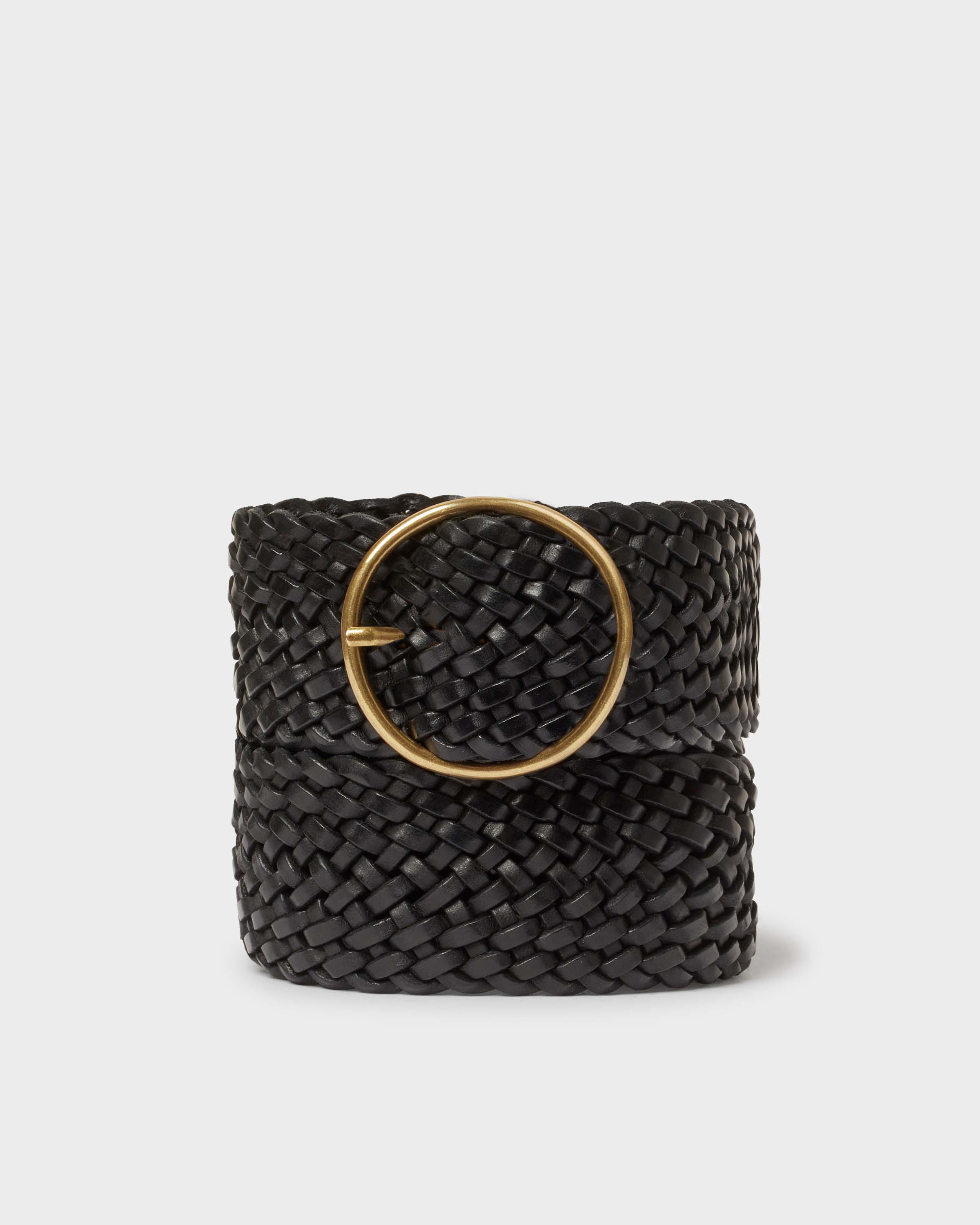 Braided leather belt for women at  - The Swedish leather brand
