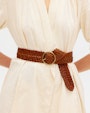 Arica braided  belt Brown Saddler