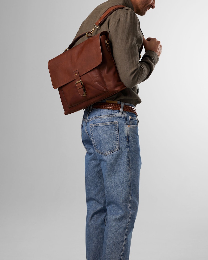 Pedro Full leather men working bag with ipad case, Men's Fashion