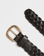 Inca braided leather belt Black Saddler