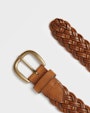 Inca braided leather belt Brown Saddler