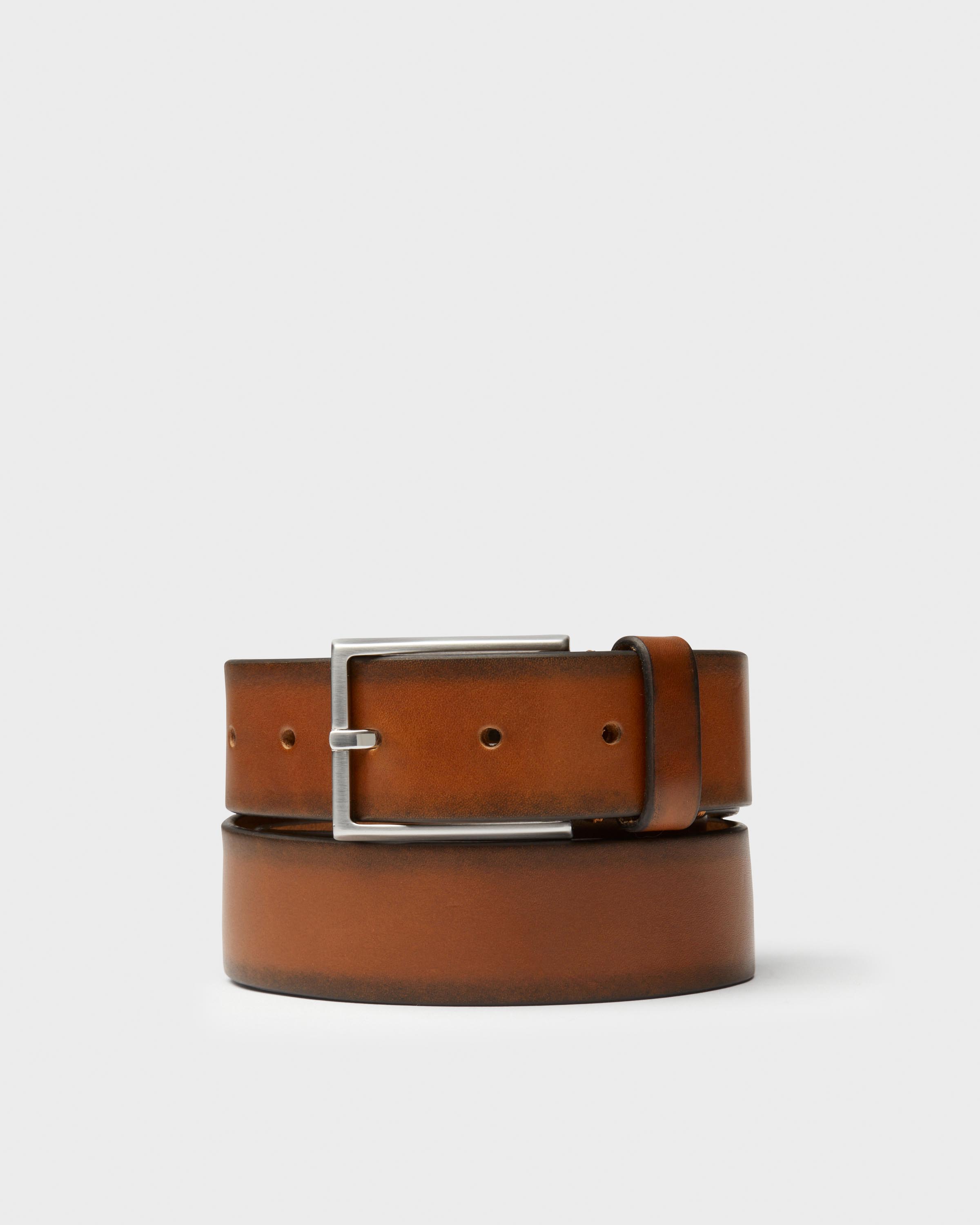 Brown leather deals belt