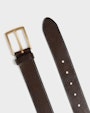 Atenas leather belt Dark brown Saddler
