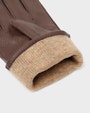 Elliot leather gloves Dark brown Saddler