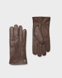 Elliot leather gloves Dark brown Saddler