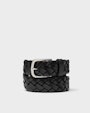 Melo braided leather belt Black Saddler