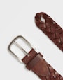 Melo braided leather belt Dark brown Saddler