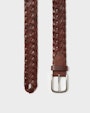 Melo braided leather belt Dark brown Saddler