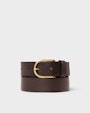 Safira leather belt Dark brown Saddler