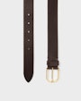 Safira leather belt Dark brown Saddler