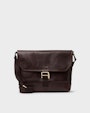 Aiden messenger bag Dark brown Saddler