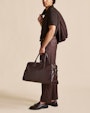 Alfred weekend bag Dark brown Saddler