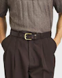 Axel leather belt Dark brown Saddler