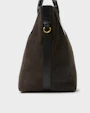 Inés mini tote bag Dark brown Saddler