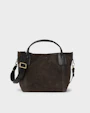 Inés mini tote bag Dark brown Saddler