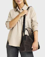 Inés mini tote bag Dark brown Saddler